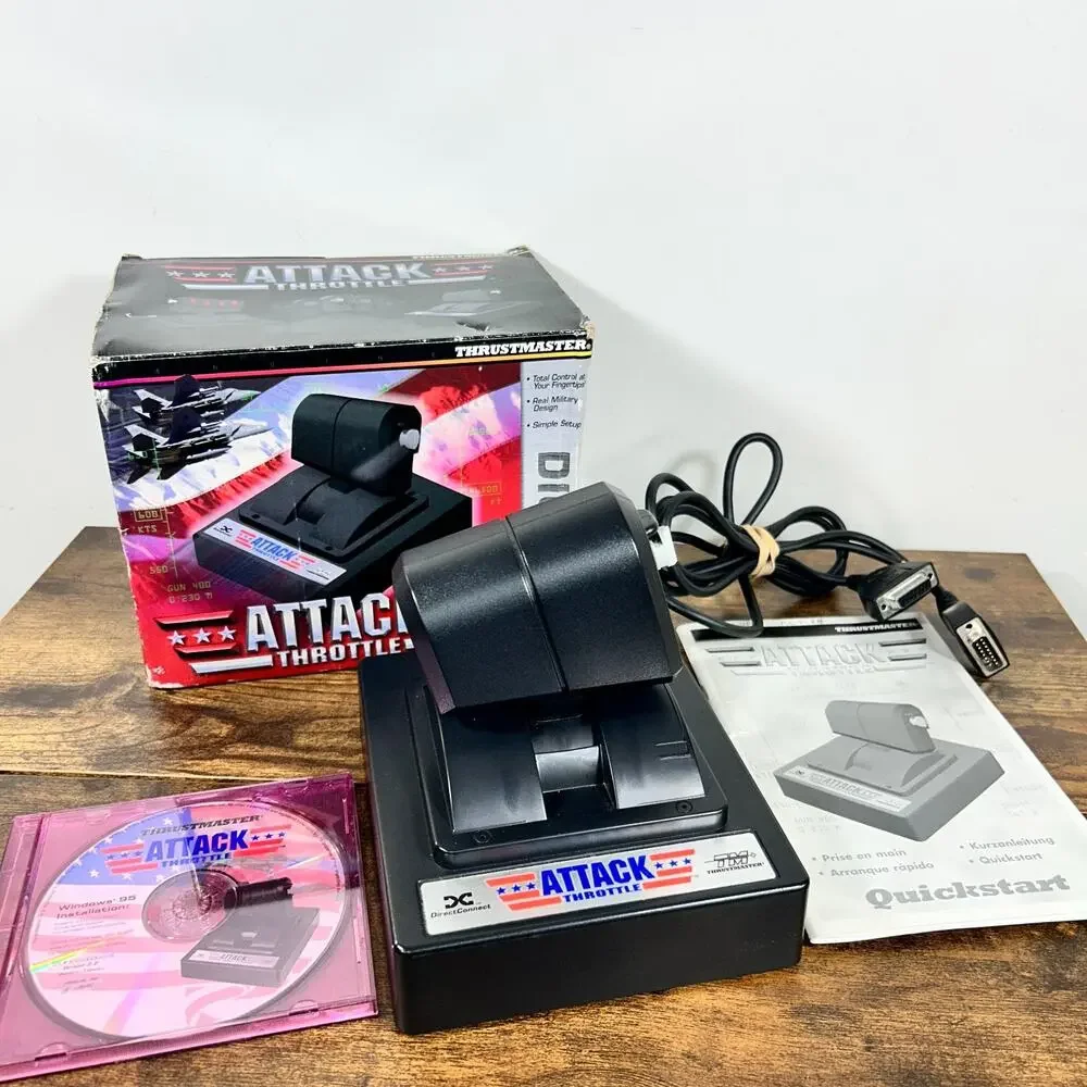 Vintage Flight Control Thrustmaster Attack Throttle Digital Game